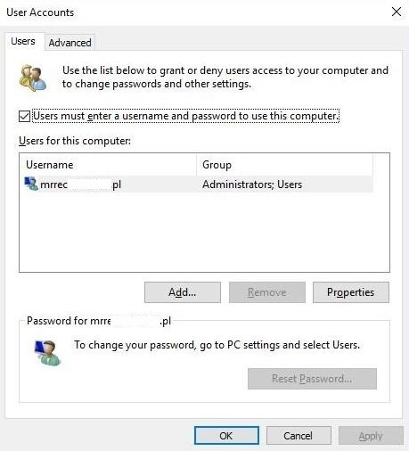 Как удалить экран входа в Windows 10?