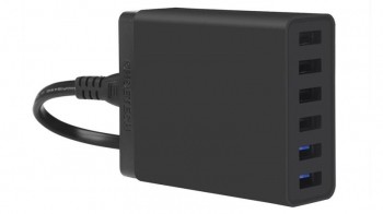 CHOEtech 60W 6-портовый настольный USB зарядное устройство телефона тест