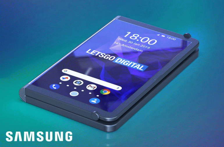 Samsung запатентовал складной смартфон с игровыми кнопками