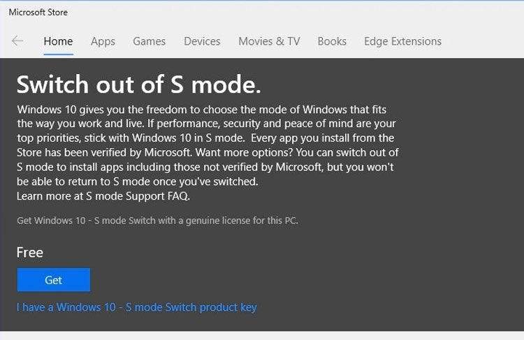 Как перейти на Windows 10 с Windows S?
