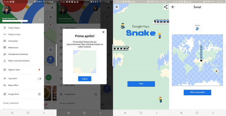 Змея в Google Maps - как играть в змею