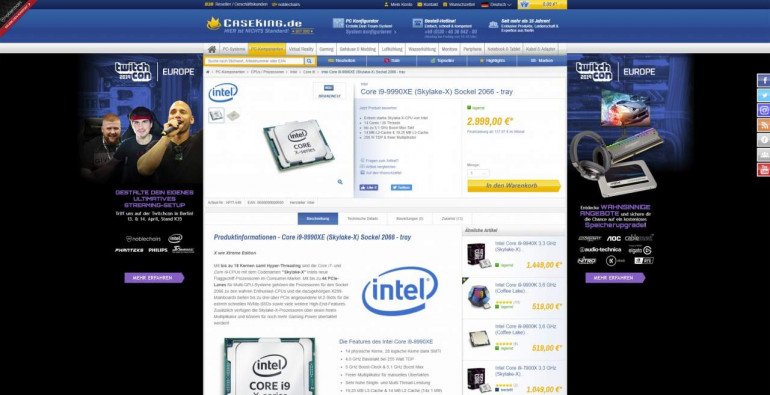 Intel Core i9-9990XE поступит в продажу