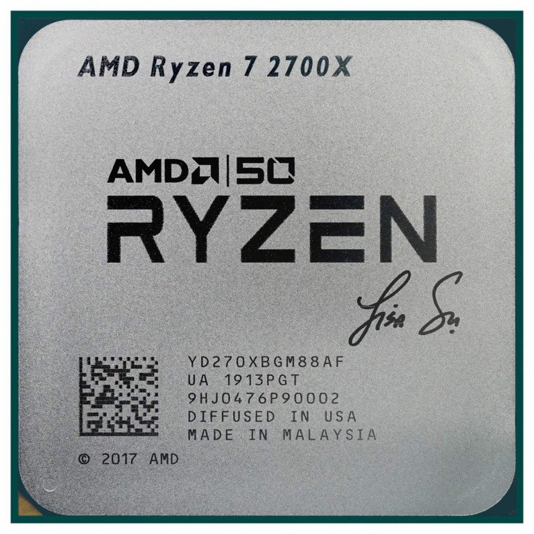 AMD отмечает 50-летие Ryzen 7 2700X Gold и Radeon VII Gold Edition
