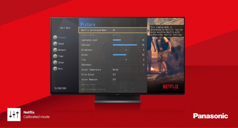 OLED-телевизоры Panasonic с режимом калибровки Netflix