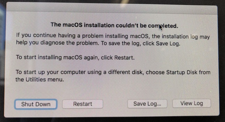 Как исправить проблему с обновлением macOS