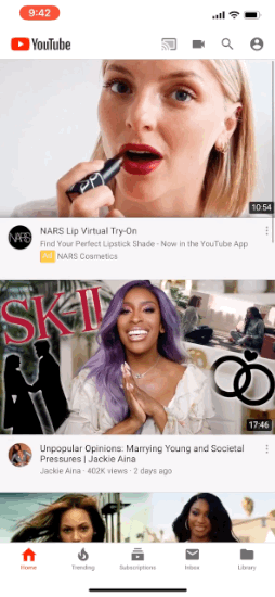 YouTube тестирует рекламу от AR