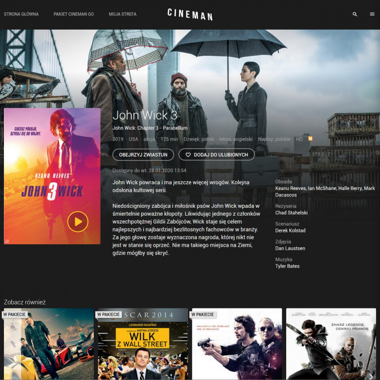 CINEMAN теперь с подпиской и мобильными приложениями - польский VOD дебютирует в обновленной версии
