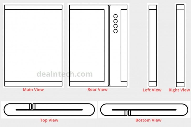 Xiaomi запатентовала складной смартфон с четырьмя линзами