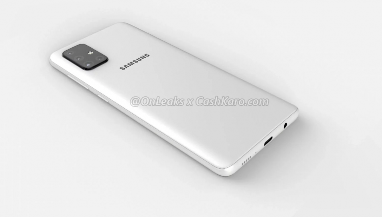 Samsung Galaxy A71 - первые визуализации появились в сети