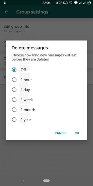 WhatsApp тестирует исчезающие уведомления