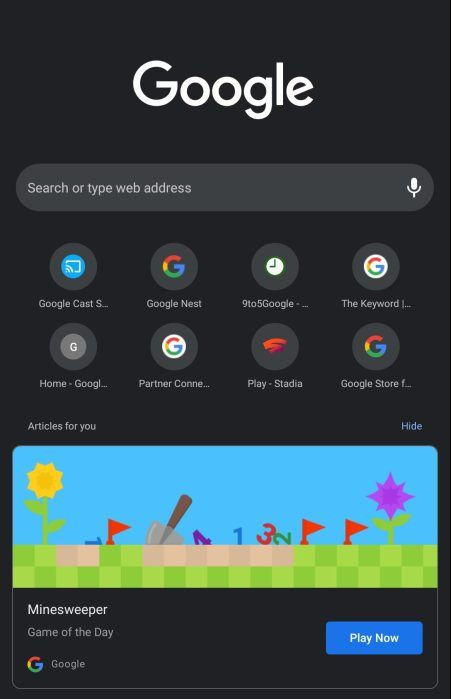 Google тестирует игру «Игра дня» в версии Chrome для Android