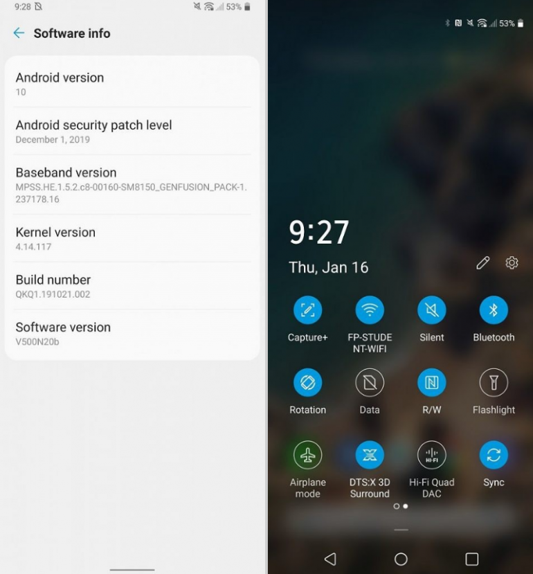 LG V50 начинает получать Android 10