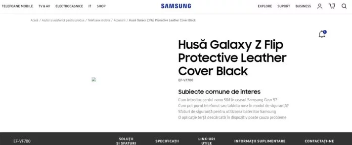 На сайте Samsung появился ужасно дорогой чехол для Galaxy Z Flip.