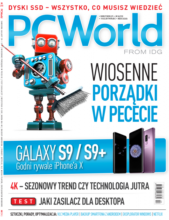 PCWorld 4/2018 в продаже.  Очистка ПК, отчет о технологии 4K, Meltdown - анализ
