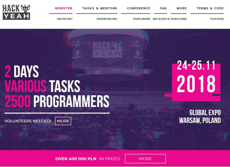 Это может быть самый большой хакатон в мире.  HackYeah в Варшаве в эти выходные