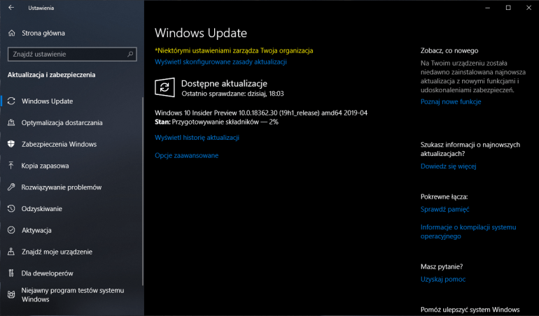 Windows 10 - как можно быстрее загрузить обновление за май 2019 года?