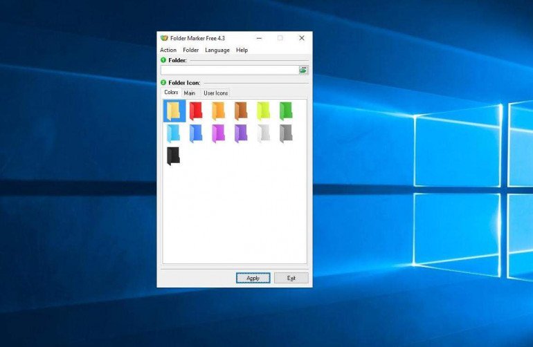Windows 10: цветные папки