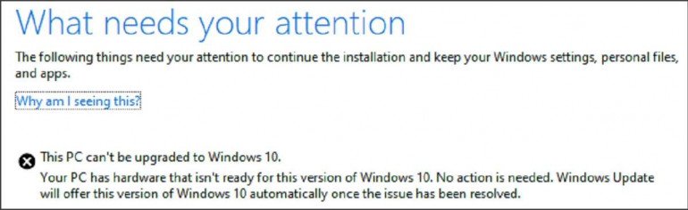 Windows 10 - ошибка блокировки обновления системы