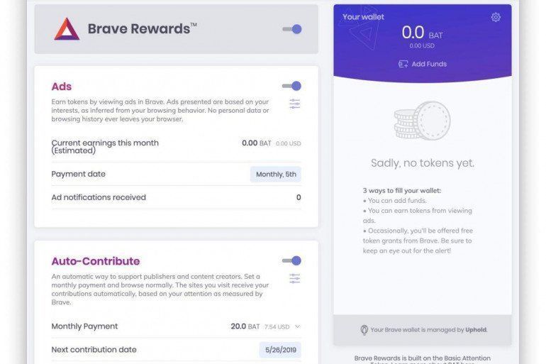 Brave - браузер, который платит за просмотр рекламы
