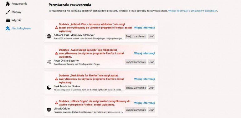 Firefox автоматически удаляет надстройки и расширения [обновление]