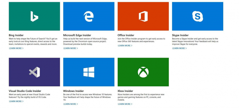 Microsoft создала концентратор для всех своих инсайдерских программ