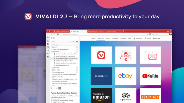 Браузер Vivaldi - теперь доступна версия 2.7