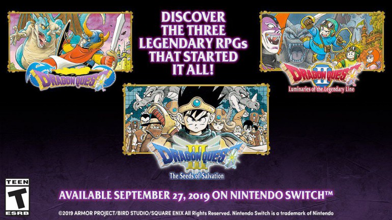 Dragon Quest I, II и III появятся в этом месяце в Nintendo Switch