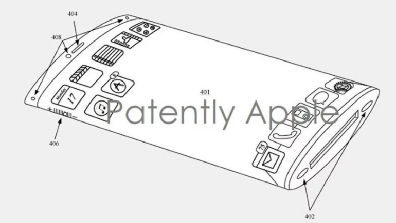 Apple запатентовала экран, перекрывающий боковые стороны корпуса