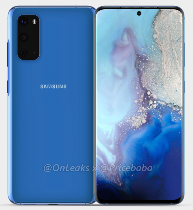 Samsung Galaxy S11 - первый S11e рендеринг с изогнутым экраном