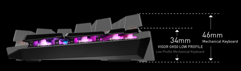 MSI Vigor GK50 - новая низкопрофильная клавиатура выходит на рынок