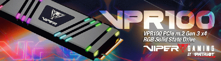 Патриот VPR100 SSD RGB - мощный M.2 SSD с подсветкой RGB