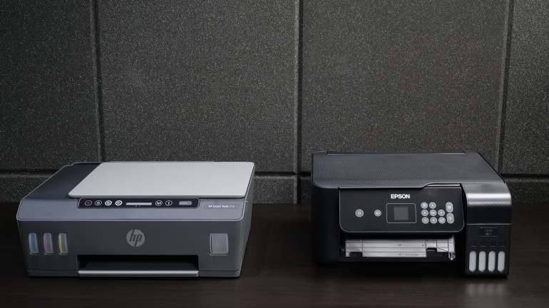 Смарт-танк HP 515 против Epson EcoTank L3160 - дуэль цветных струйных самолетов