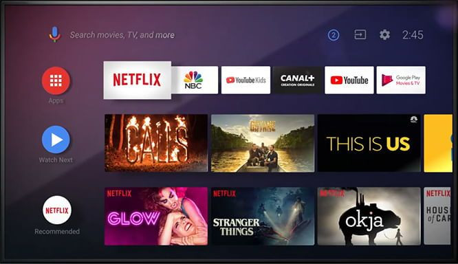Android TV с обновлением до Android 10