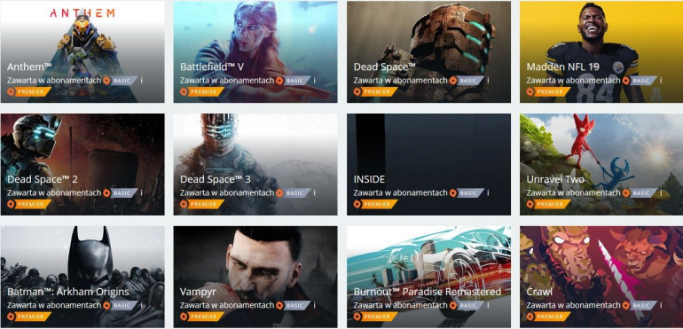Origin Access Basic и 233 игры за 3,99 зл.