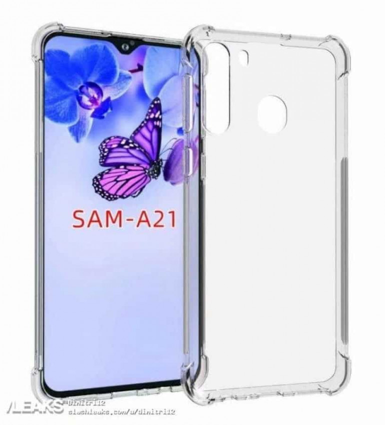 Samsung Galaxy A21 с выемкой и тройной основной камерой