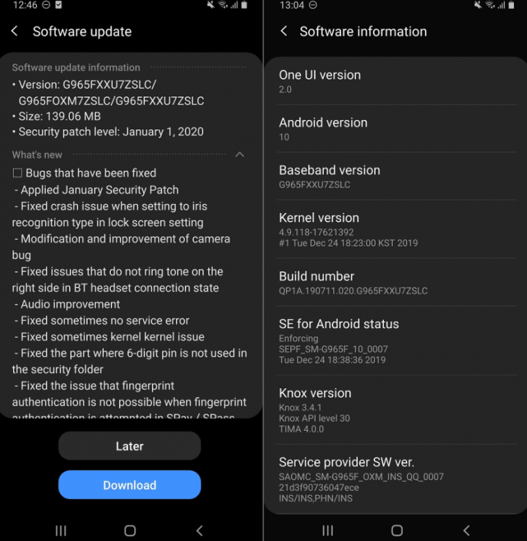 Samsung Galaxy S9 со следующей бета-версией Android 10 и One UI 2.0