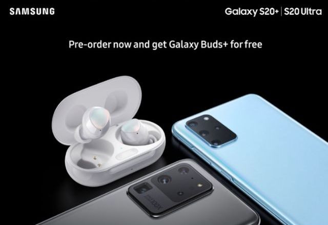 Galaxy Buds + предпродажный подарок только для Galaxy S20 + и Galaxy S20 Ultra