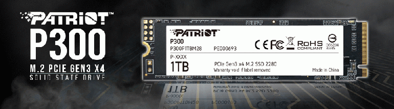 Патриот P300 - M.2 PCIe Gen3 x4 SSD память в бюджетной версии