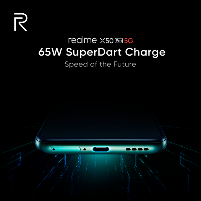 Realme X50 Pro 5G с зарядкой SuperDart 65 Вт