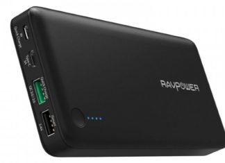 Тестовый блок питания RavPower Turbo + 20100mAh Внешний аккумулятор